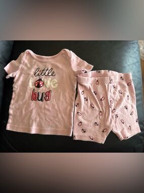 George Pink Ladybug Pajama Set